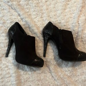 Rampage sequined ankle booties